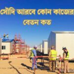 সৌদি আরবে কোন কাজের বেতন কত