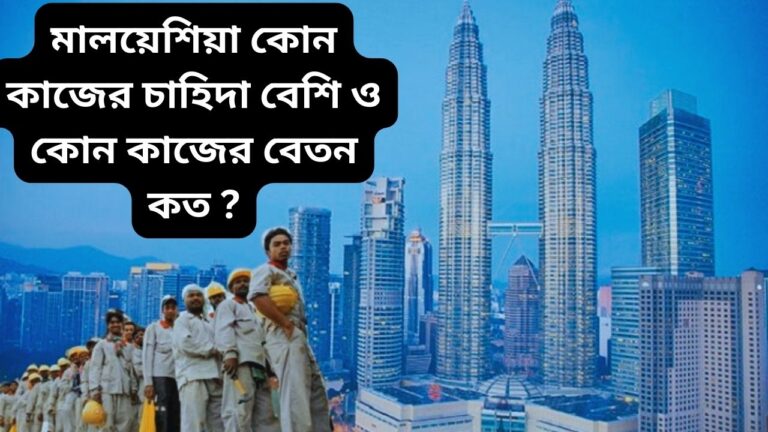 মালয়েশিয়া কোন কাজের চাহিদা বেশি